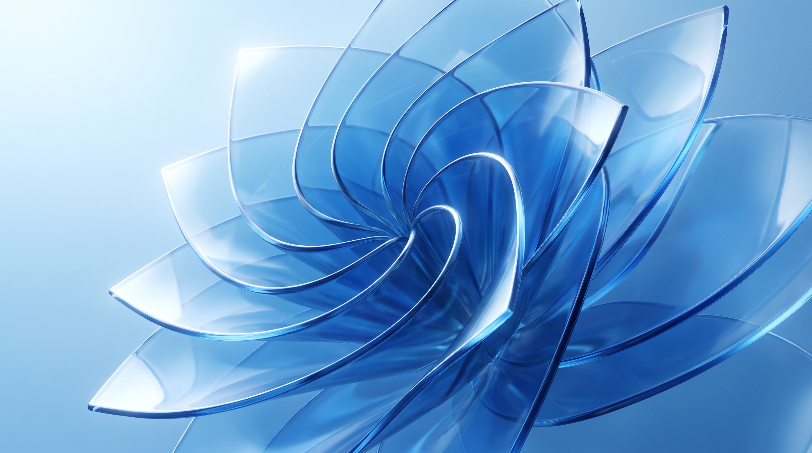 Blue Glass Bloom Wallpaper