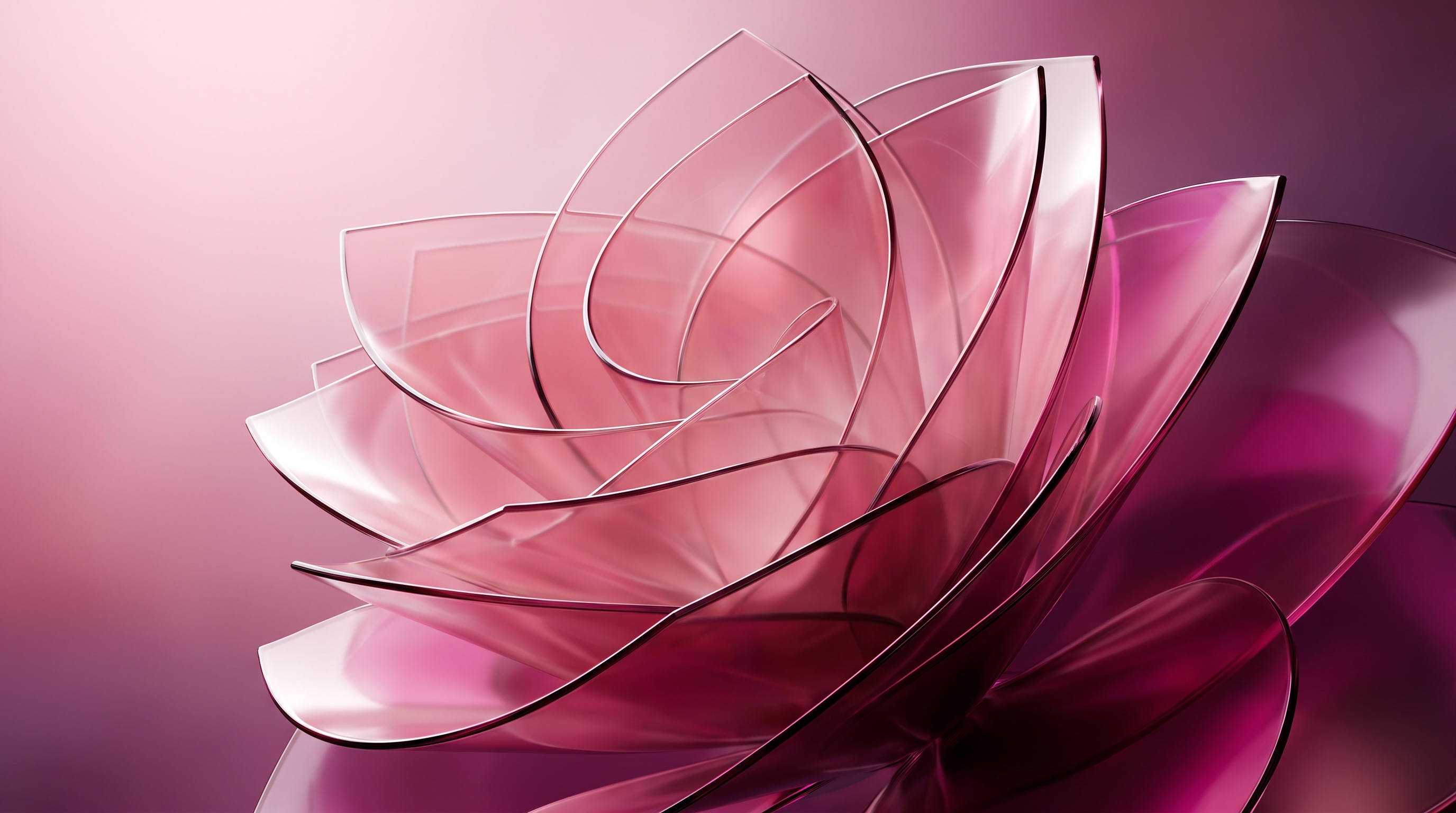 Pink Glass Bloom Wallpaper